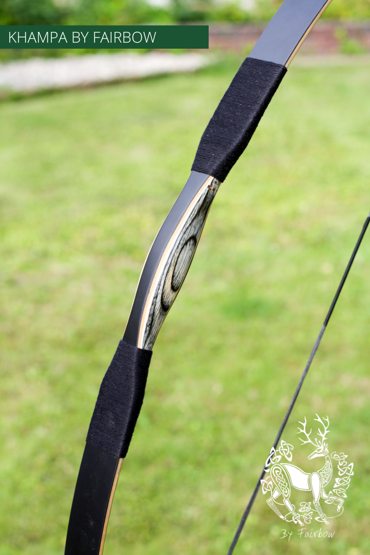 THE BLACK KHAMPA BOW BY FAIRBOW BLACK 41 LBS @ 28 INCH 52 @ 32 INCH-Bow-Fairbow-Fairbow