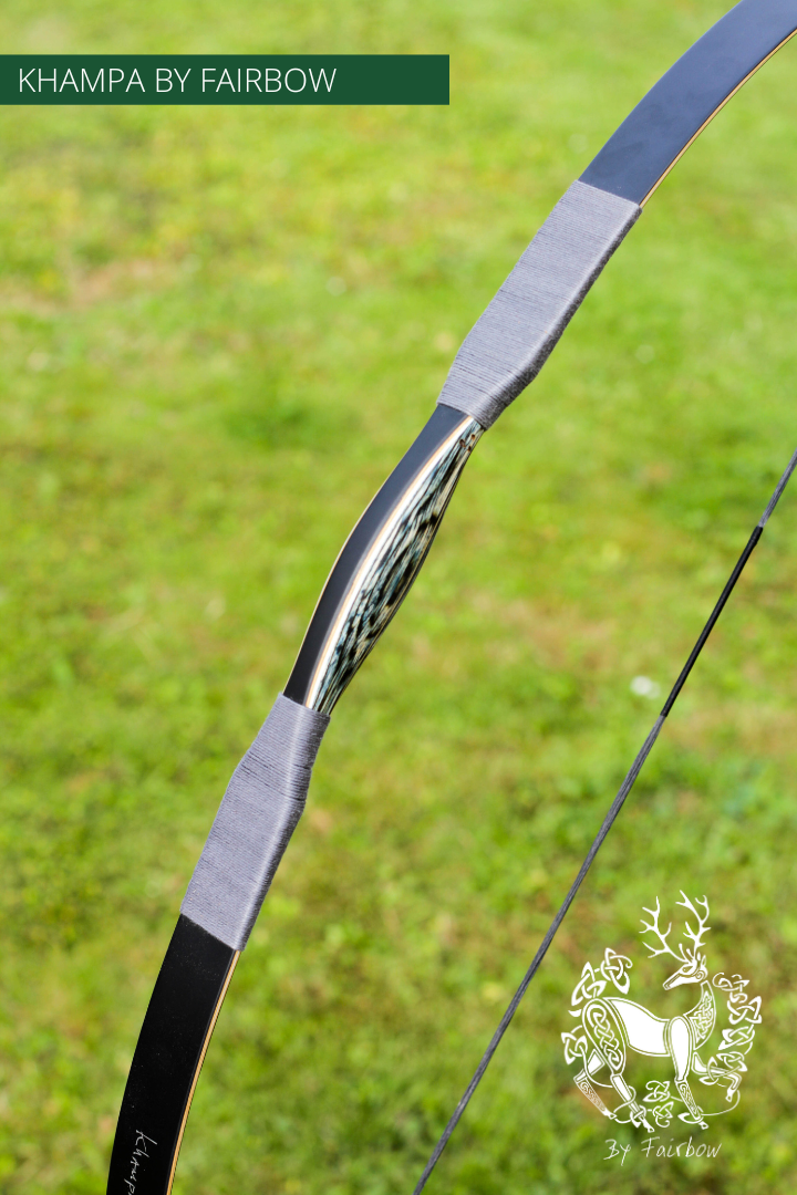THE BLACK KHAMPA BOW BY FAIRBOW GREY 20 LBS @ 28 INCH 26 LBS @ 32 INCH-Bow-Fairbow-Fairbow