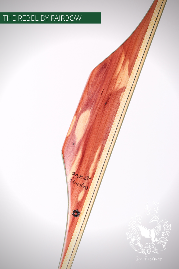 THE REBEL BOW 29@28 GREEN GLASS, AROMATIC CEDAR RISER, BAMBOO CORES-Bow-Fairbow-Fairbow