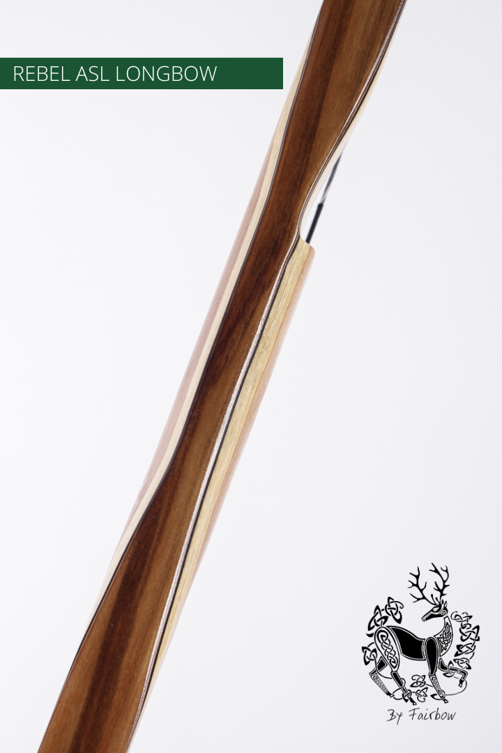 THE REBEL BOW 38@28 CLEAR GLASS, SPALTED PECAN AND SUPERCORE-Bow-Fairbow-Fairbow