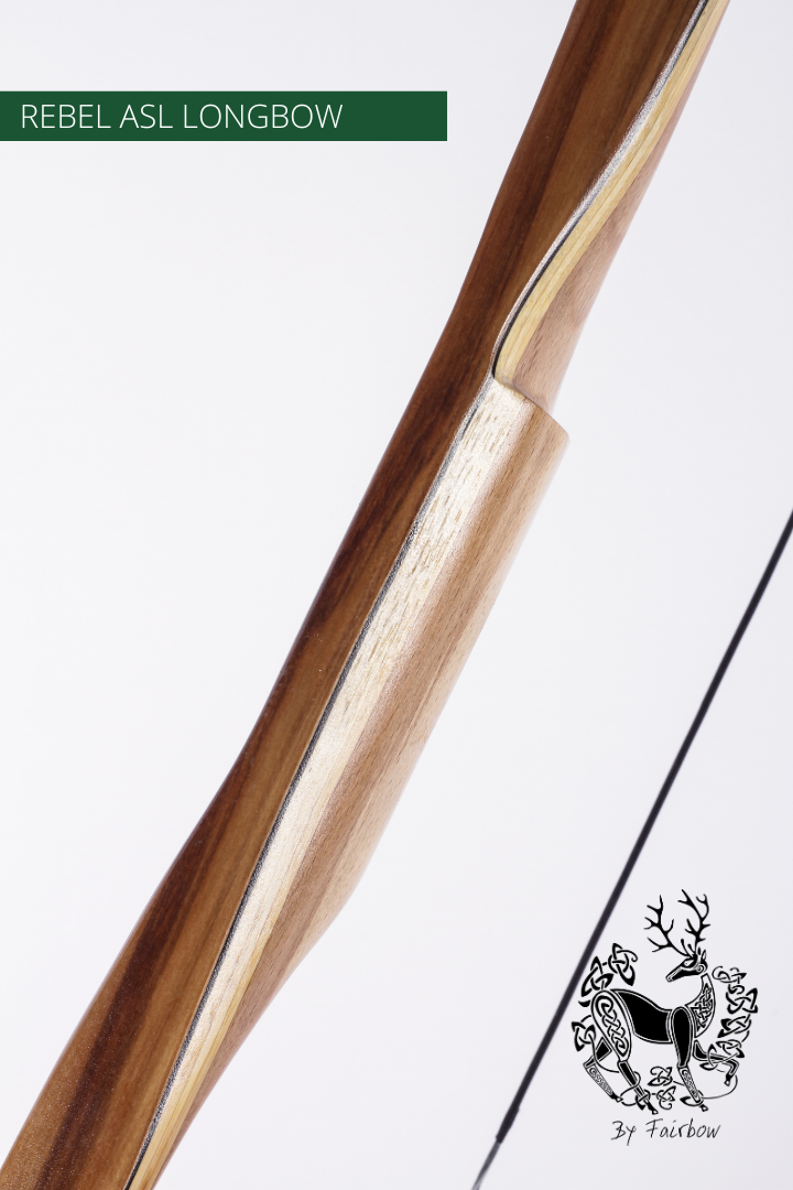 THE REBEL BOW 40@28 CLEAR GLASS, SPALTED PECAN AND SUPERCORE-Bow-Fairbow-Fairbow