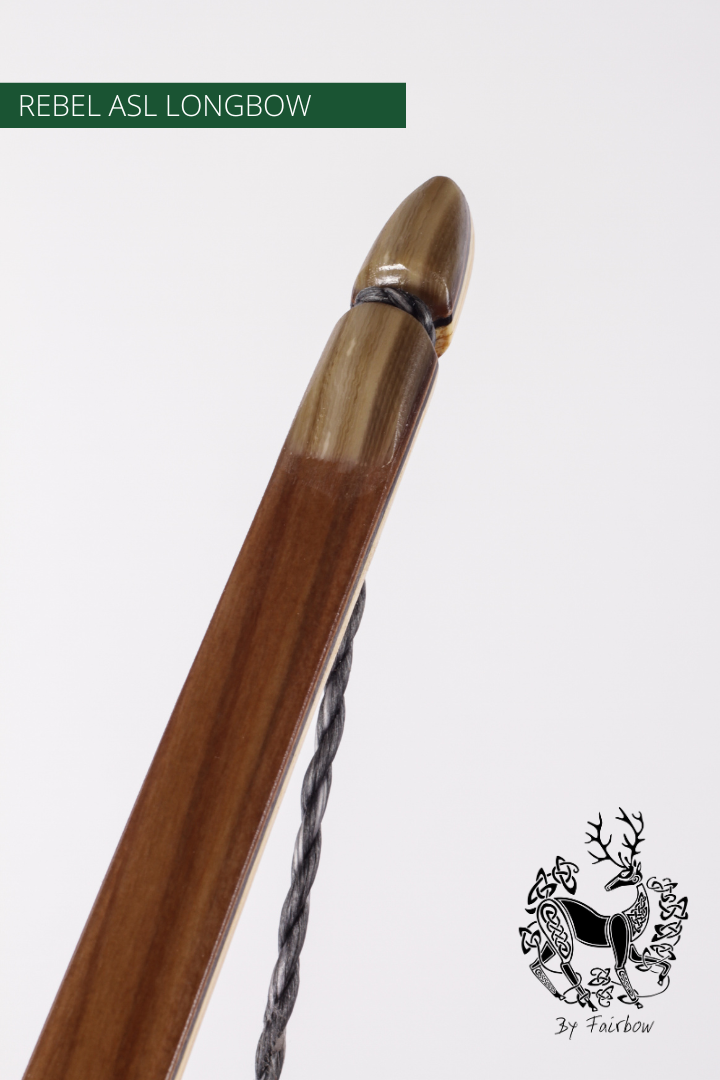 THE REBEL BOW 40@28 CLEAR GLASS, SPALTED PECAN AND SUPERCORE-Bow-Fairbow-Fairbow