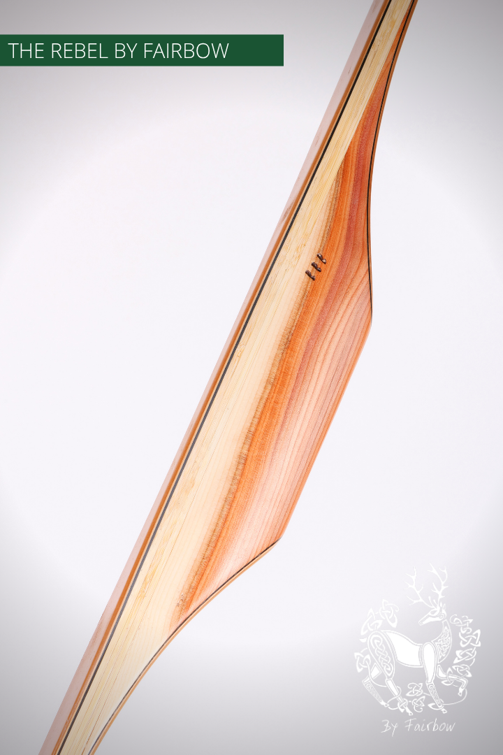 THE REBEL BOW 60@28 CLEAR GLASS, YEW RISER, BAMBOO CORES-Bow-Fairbow-Fairbow