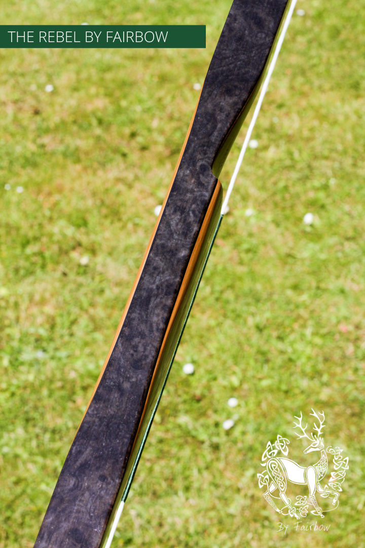 THE REBEL BOW 80@28 CLEAR GLASS, BAMBOO AND SMOKED WALNUT BURL FINISH-Bow-Fairbow-Fairbow