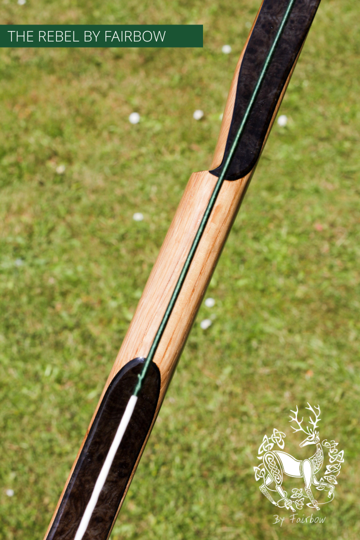THE REBEL BOW 80@28 CLEAR GLASS, BAMBOO AND SMOKED WALNUT BURL FINISH-Bow-Fairbow-Fairbow