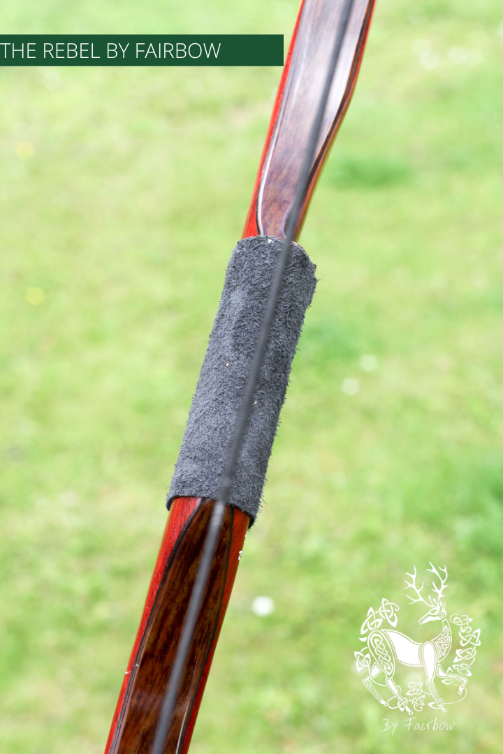 THE REBEL BOW WITH SMOKED PADOUK 41@28 RED GLASS AND PADOUK LH-Bow-Fairbow-Fairbow