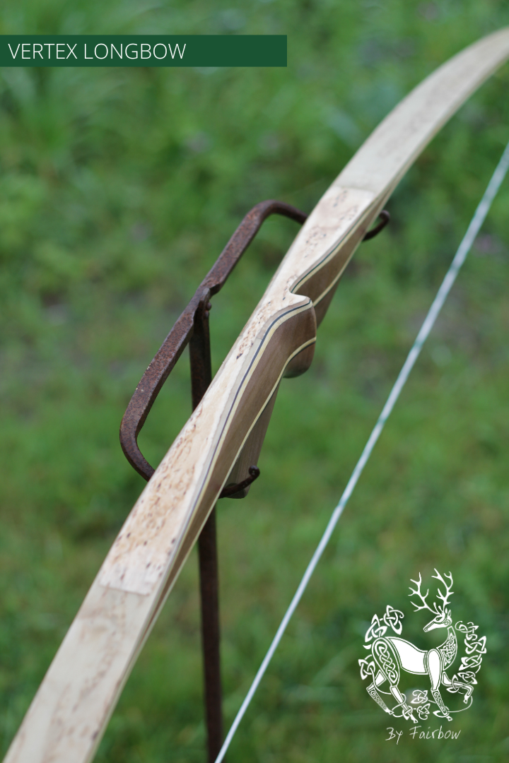 THE VERTEX BOW 68" CLEAR BACKING OVER BIRDSEYE MAPLE 37 LBS @ 28 INCH RH-Bow-Fairbow-Fairbow