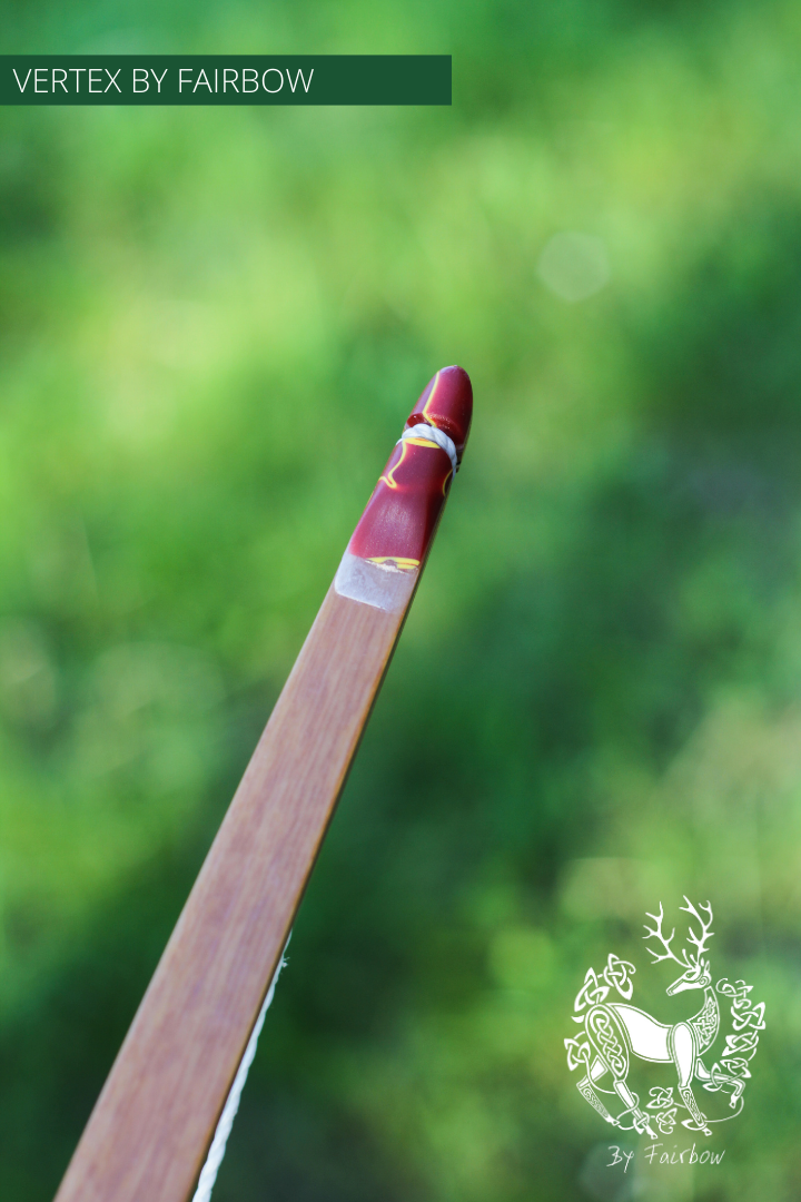 THE VERTEX BOW R-D 64" TIGERWOOD, BAMBOO-GLASS 38 LBS @ 28 INCH RH-Bow-Fairbow-Fairbow