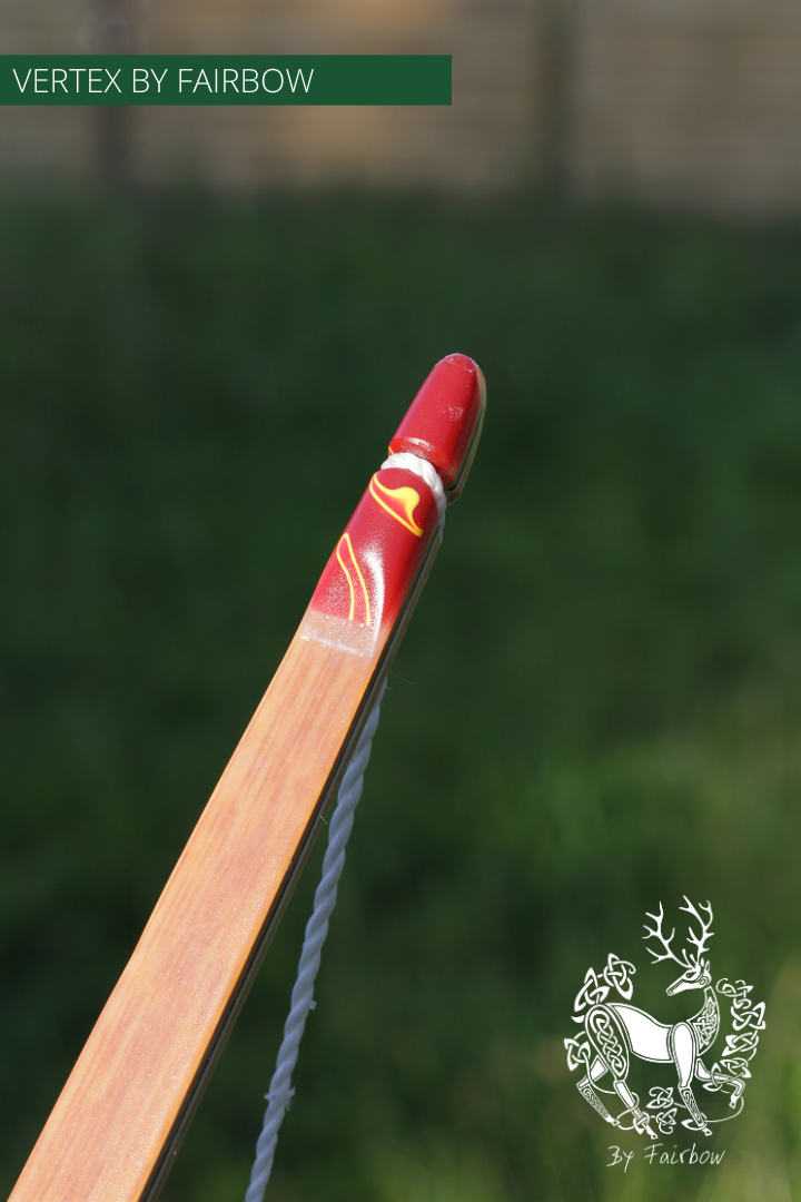 THE VERTEX BOW R-D 64" TIGERWOOD, BAMBOO-GLASS 38 LBS @ 28 INCH RH-Bow-Fairbow-Fairbow