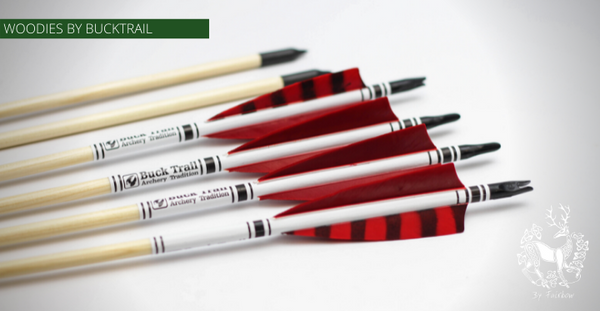 IRQ 31 Inch Wooden Arrows Archery Arrows with Fixed Arrow Tips, 5