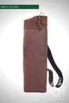 DARK BROWN SUEDE BACK QUIVER , WITH BELT