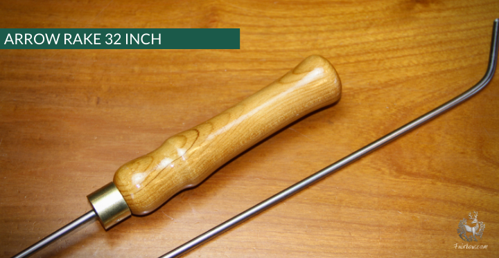 ARROW RAKE, WOOD AND STAINLESS STEEL 32 INCH-Sundries-Fairbow-Yew 9-Fairbow