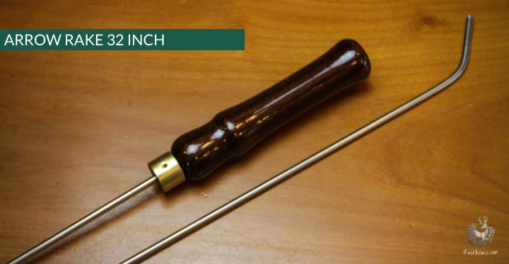 ARROW RAKE, WOOD AND STAINLESS STEEL 32 INCH-Sundries-Fairbow-Yew 9-Fairbow