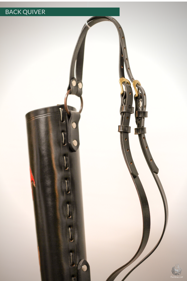 BACK QUIVER WITH CELTIC DRAGON DESIGN-Quiver-Fairbow-Fairbow