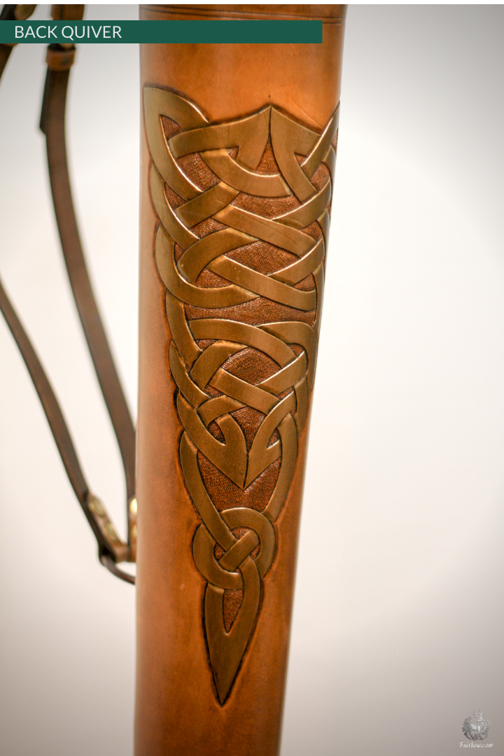 BACK QUIVER WITH CELTIC TORCH DESIGN-Quiver-Fairbow-Fairbow