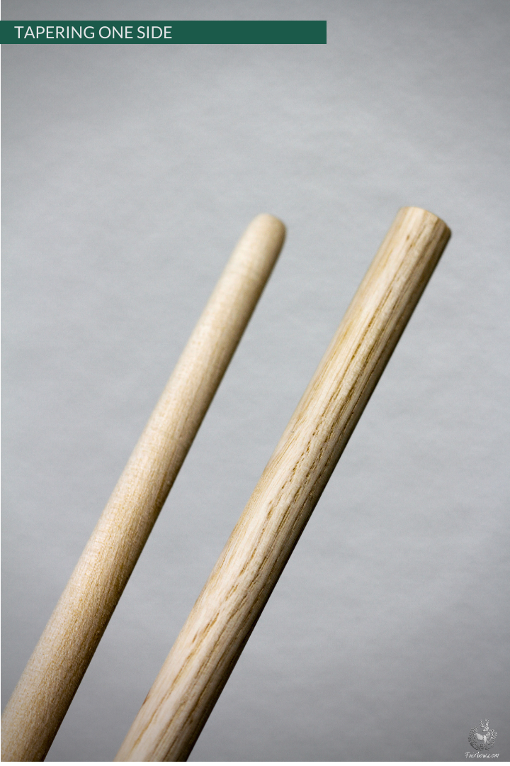 BIRCH SHAFTS 12.7 (1/2 INCH) MM 34 INCH LONG TAPERED TO 3/8-Shaft-Fairbow-Fairbow