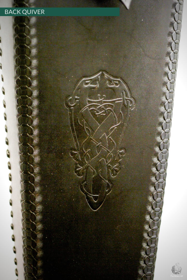 BLACK BACK QUIVER WITH STAMPED CELTIC DESIGN-Quiver-Fairbow-Fairbow