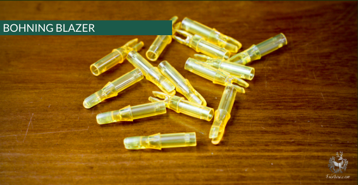 BLAZER DOUBLE LOCK NOCK MULTIPLE COLOURS AVAILABLE-Nock-bohning-'Clear' blue-Fairbow