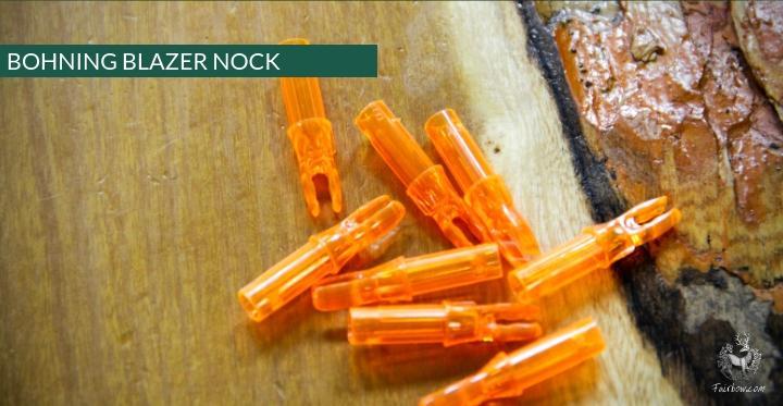 BLAZER DOUBLE LOCK NOCK MULTIPLE COLOURS AVAILABLE-Nock-bohning-'Clear' orange-Fairbow