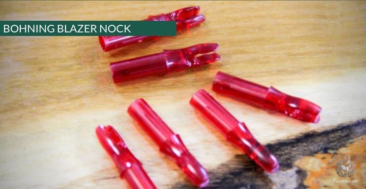 BLAZER DOUBLE LOCK NOCK MULTIPLE COLOURS AVAILABLE-Nock-bohning-'Clear' red ruby-Fairbow