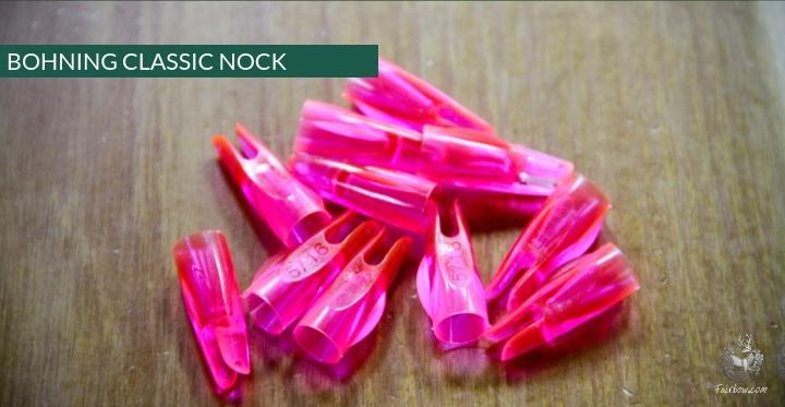 BOHNING PLASTIC NOCKS 5/16 , 11/32 MULTIPLE COLOURS AVAILABLE-Nock-Bohning-'Clear' pink-11/32-Fairbow