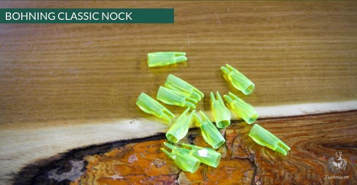 BOHNING PLASTIC NOCKS 5/16 , 11/32 MULTIPLE COLOURS AVAILABLE-Nock-Bohning-'Clear' yellow-11/32-Fairbow