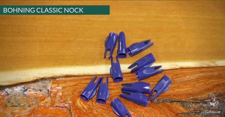 BOHNING PLASTIC NOCKS 5/16 , 11/32 MULTIPLE COLOURS AVAILABLE-Nock-Bohning-Purple-11/32-Fairbow
