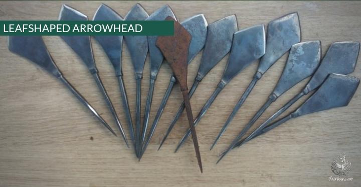 CHINESE ARROWHEAD HAND FORGED LEAF SHAPED K40 (per piece)-arrow point-Fairbow-Fairbow