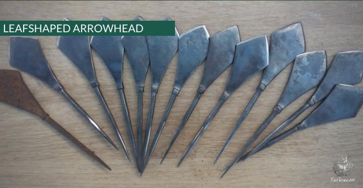 CHINESE ARROWHEAD HAND FORGED LEAF SHAPED K40 (per piece)-arrow point-Fairbow-Fairbow