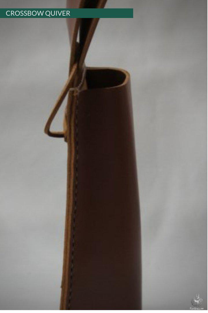 CROSSBOW BOLTS QUIVER (BROWN LEATHER)-Quiver-Fairbow-Fairbow