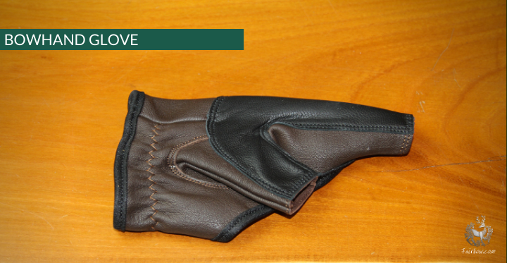 DELUXE BOW HAND PROTECTOR / GLOVE, DARK BROWN LEATHER-Glove-Fairbow-S-Left Hand-Fairbow