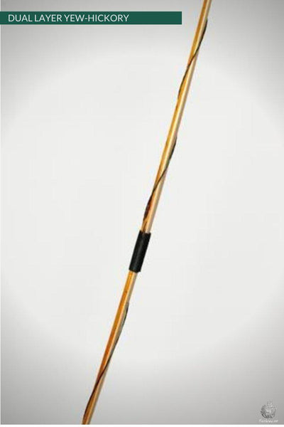 DUAL LAYER YEW-HICKORY SUPERIOR 25@28 ENGLISH LONGBOW – Fairbow