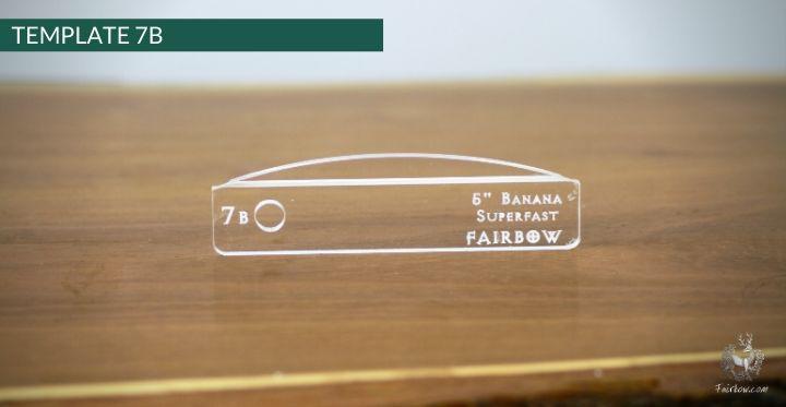 FEATHER CUTTING TEMPLATE PRE-GLUE (1-40)-Tool-Fairbow-Left wing-Banana 5" no.7B Superfast-Fairbow