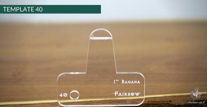 FEATHER CUTTING TEMPLATE PRE-GLUE (1-40)-Tool-Fairbow-Right wing-Banana 1" no.40-Fairbow