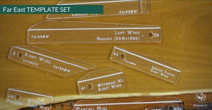 FEATHER CUTTING TEMPLATE SET, THE FAR EAST SET-Template-Fairbow-Right wing-Fairbow
