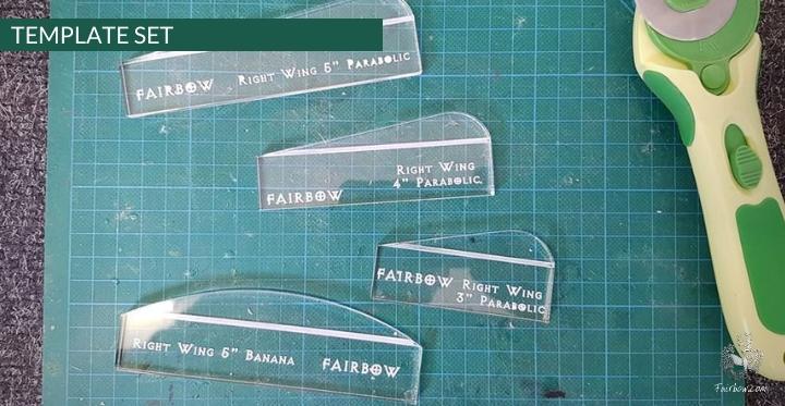 FEATHER CUTTING TEMPLATE SET, THE ROUND SET-Template-Fairbow-Right wing-Fairbow