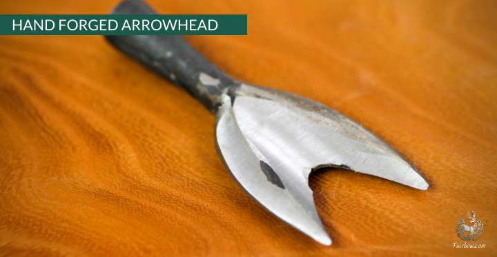 FORKED HUNTING ARROWHEAD 12.5 MM HAND FORGED-arrow point-Fairbow-Fairbow