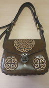 HANDCARVED LEATHER BAG WITH CELTIC DESIGN-Bag-Fairbow-Fairbow