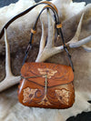 HANDCARVED LEATHER BAG WITH FLOWER DESIGN-Bag-Fairbow-Fairbow