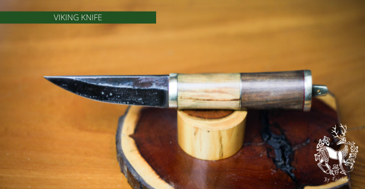 HANDFORGED VIKING KNIFE WITH SCABBARD AND BRASS POMMEL AND BOLSTER 3-Knife-Fairbow-Fairbow