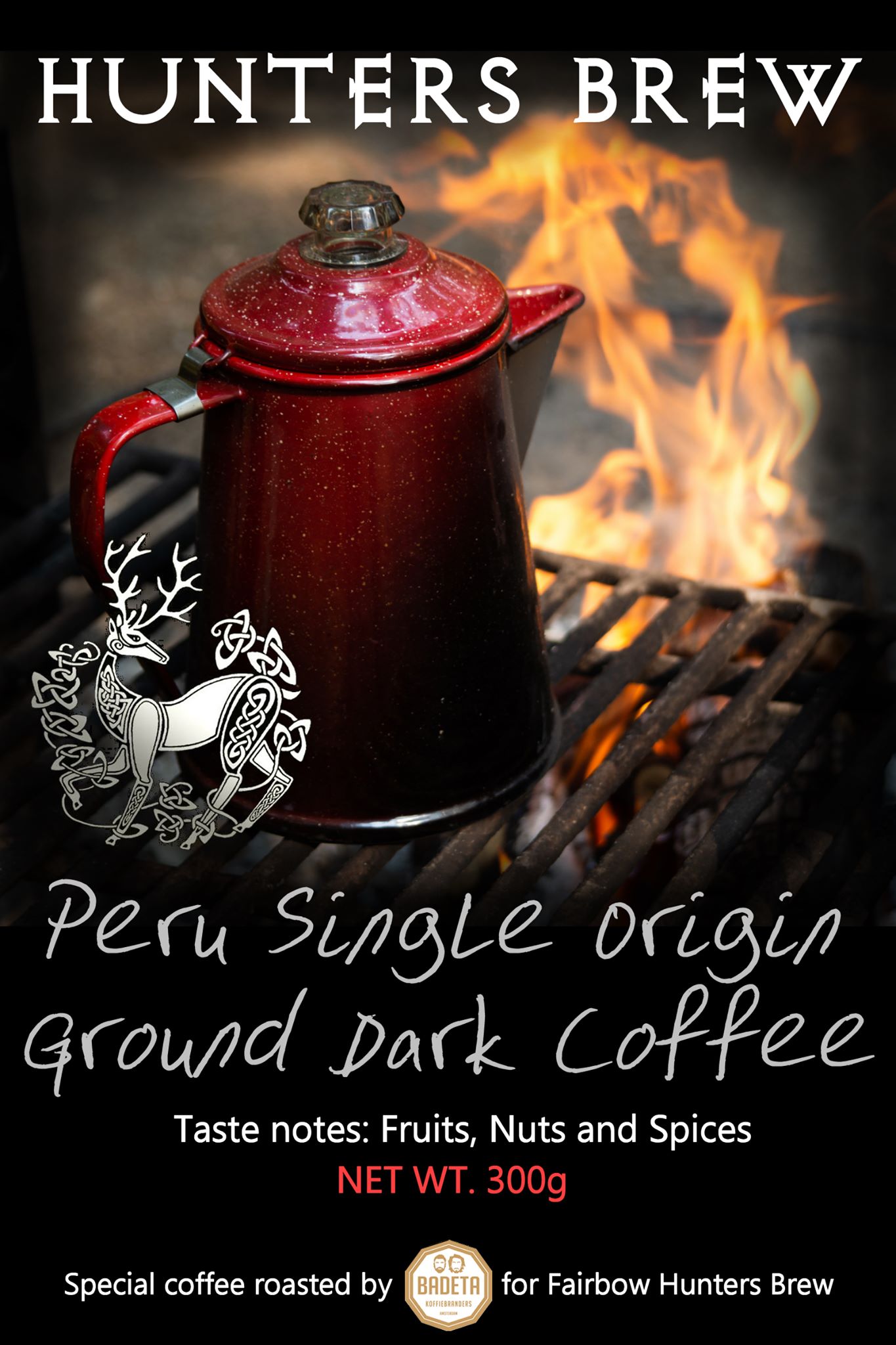 HUNTERS BREW GROUND OR WHOLE BEANS COFFEE SINGLE PERU ORIGIN-Coffee-Fairbow-Whole beans-Fairbow