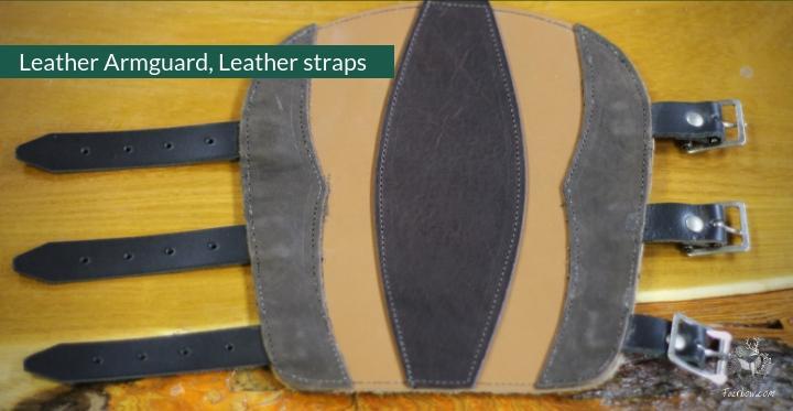 LEATHER ARMGUARD WITH STRAPS AND BUCKLES, TWO LAYERS LEATHER-Protection-FAIRBOW-Fairbow