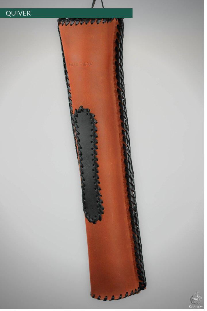 LEATHER BACKQUIVER WITH HANDLACED EDGES-Quiver-Fairbow-Fairbow