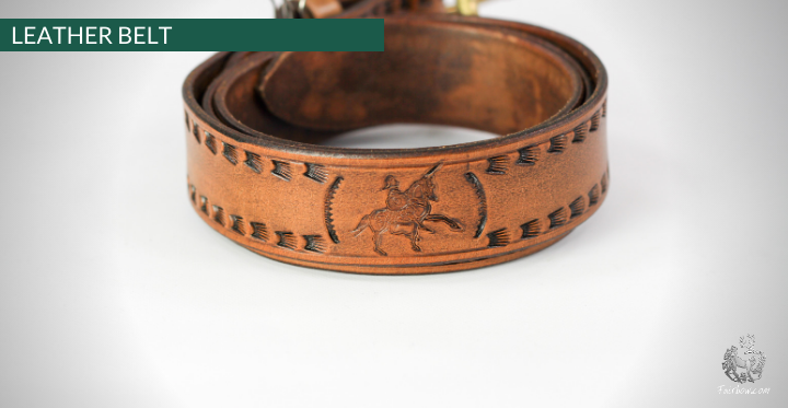 LEATHER BELT WITH ORNAMENTS / CARVING-leather-Roo-Fairbow