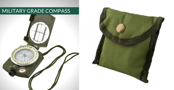 MILITARY GRADE COMPASS WITH POUCH-Fairbow-Fairbow