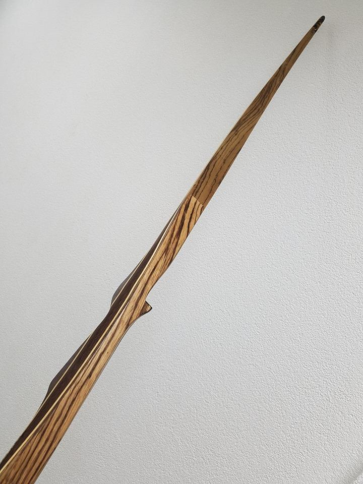 R-D 68" BOW BAMBOO-GLASS 60 lbs @ 28 inch with ROSEWOOD AND ZEBRANO VENEER-Bow-Fairbow-Fairbow