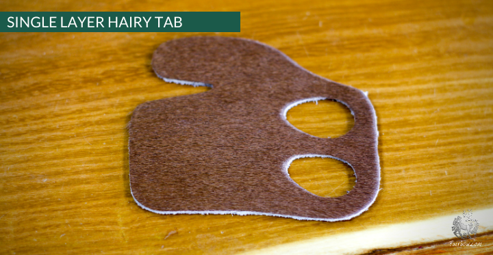 SINGLE LEATHER TAB, WITH HAIRY LEATHER-Protection-Fairbow-Fairbow