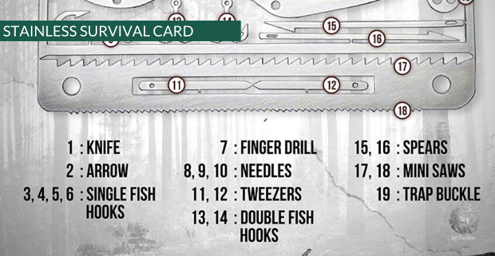 SURVIVAL CARD STAINLESS STEEL 1 MM-Fairbow-Fairbow