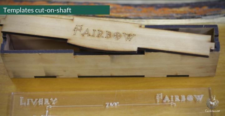 TEMPLATE SET, WARBOW SOCIETY SHAPES, 5 TEMPLATES IN WOODEN BOX-Tool-Fairbow-Fairbow