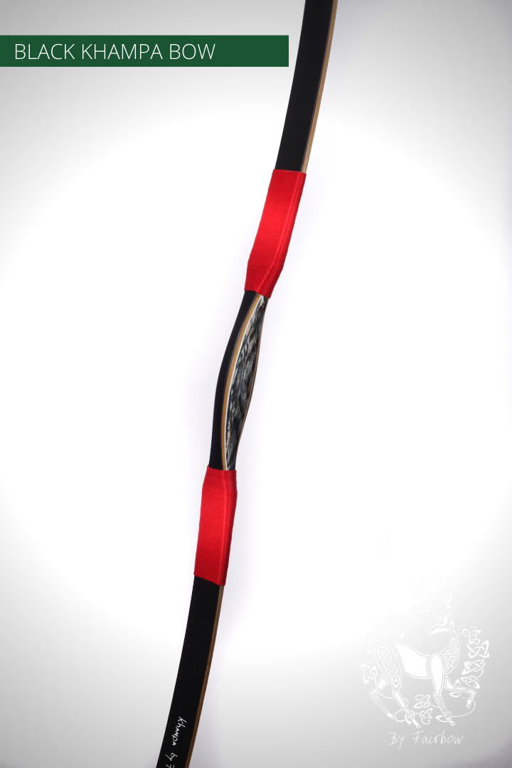 THE BLACK KHAMPA BOW BY FAIRBOW RED 55 LBS @ 28 INCH-Bow-Fairbow-Fairbow